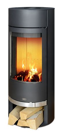 Печь-камин ABX Vigo, черная сталь в Анапе